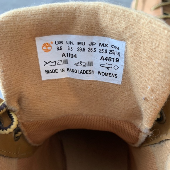 Timberland Women's Brookton 6 Inch Lace Up Boots - Wheat - Picture 7 of 7